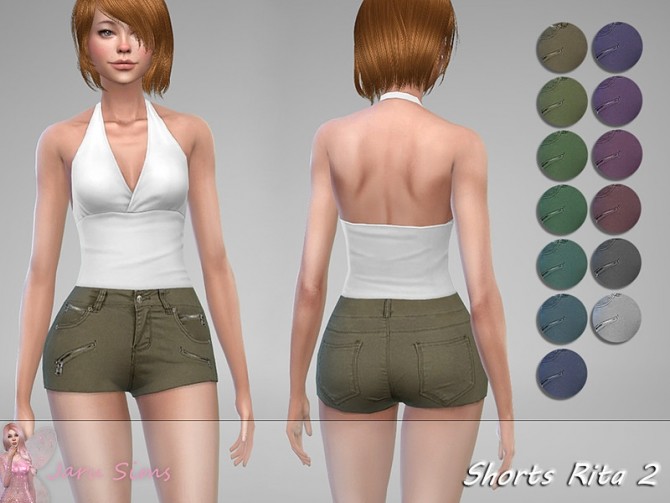 Sims 4 Shorts Rita 2 by Jaru Sims at TSR