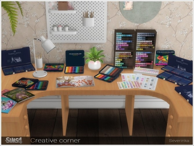 Sims 4 Creative corner set by Severinka at TSR