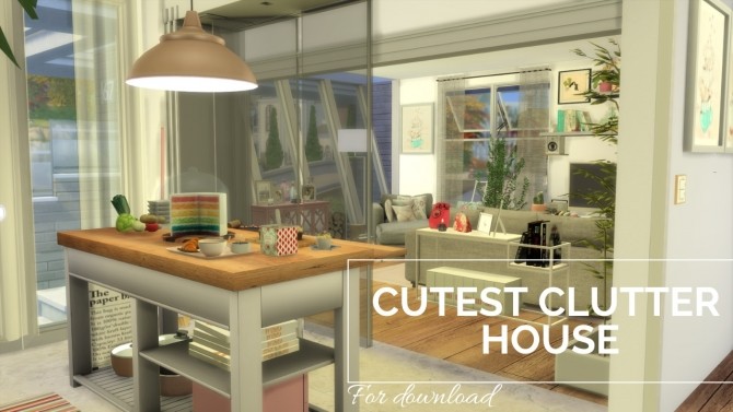 Sims 4 CUTEST CLUTTER HOUSE at Dinha Gamer