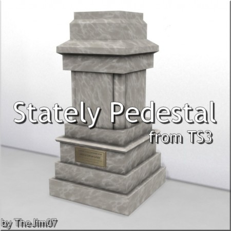 Stately Pedestal by TheJim07 at Mod The Sims