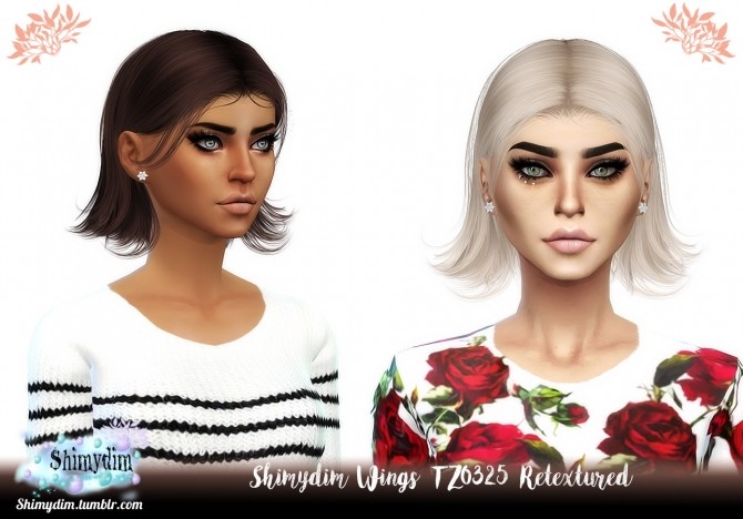 Sims 4 Wings TZ0325 Hair Retexture Naturals + Unnaturals at Shimydim Sims
