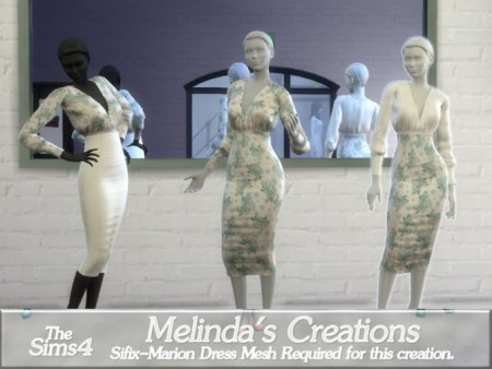 Floral Marion Dress by melindacreations at TSR