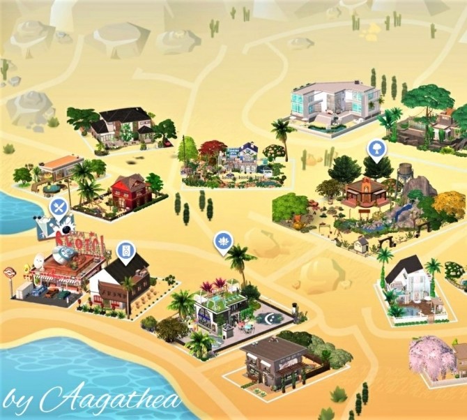 Sims 4 Oasis Springs World Save File at Agathea k