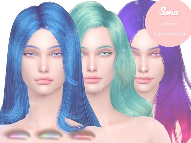 Sims 4 Sona Eyeshadow at Kiminachu CC
