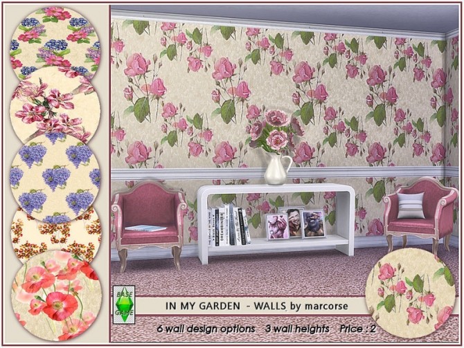 Sims 4 In My Garden Walls by marcorse at TSR