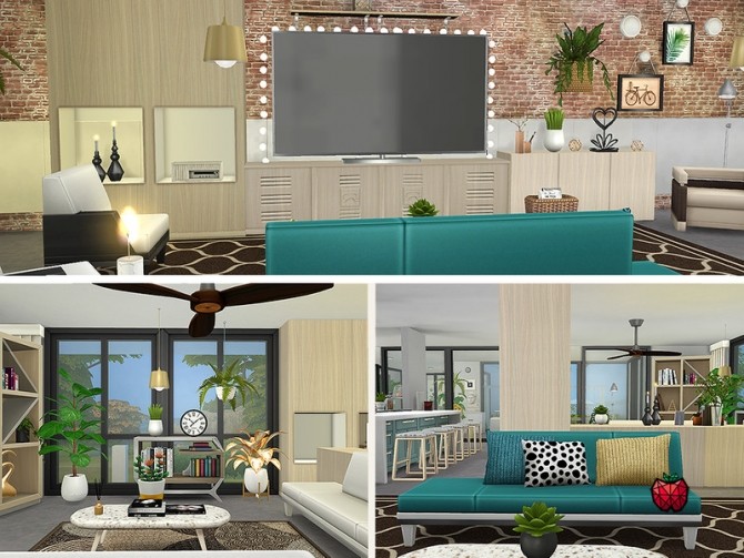 Sims 4 Paula contemporary house by melapples at TSR