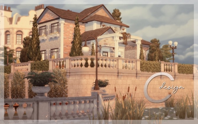Sims 4 Old Town Villa by Praline at Cross Design