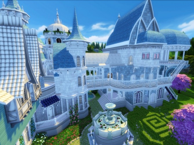 Sims 4 Elven Castle by VirtualFairytales at TSR