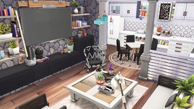 Sims 4 TUMBLR ROOMMATES APARTMENT at Aveline Sims