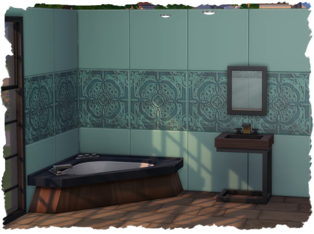 Sims 4 Patterned wall tiles by Chalipo at All 4 Sims