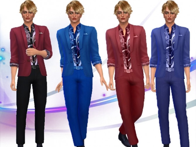 Sims 4 Ruaan suit jacket recolor by TrudieOpp at TSR
