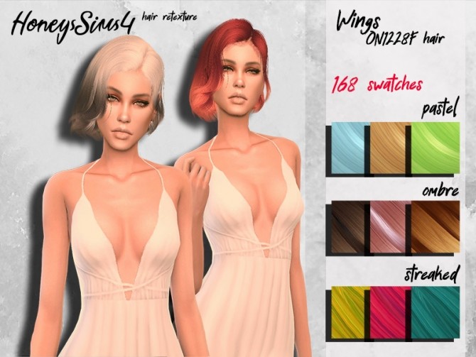 Sims 4 Hair retexture Wings ON1228 by HoneysSims4 at TSR