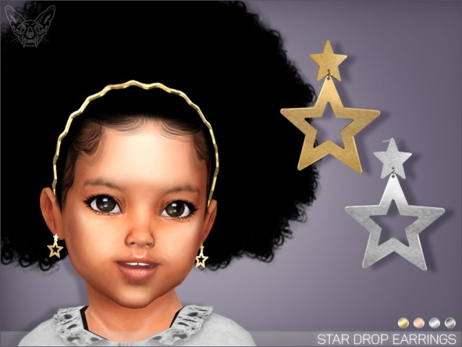 Sims 4 Star Drop Earrings For Toddlers at Giulietta