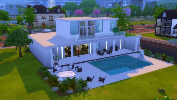 Sims 4 Modern White Bachelor NO CC by zhepomme at Mod The Sims