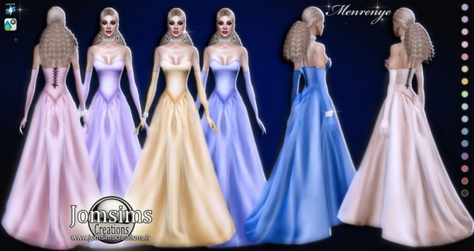 Sims 4 Menrenye dress at Jomsims Creations