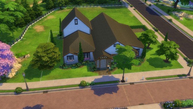 Sims 4 Large Rustic Family Home NO CC by zhepomme at Mod The Sims