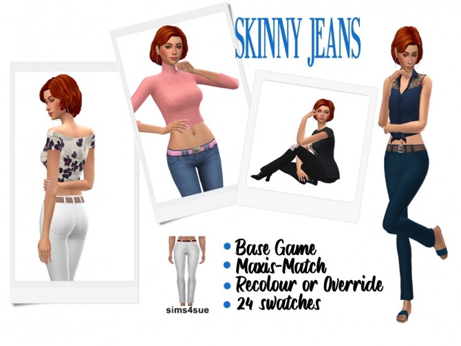 Sims 4 BG SKINNY JEANS at Sims4Sue
