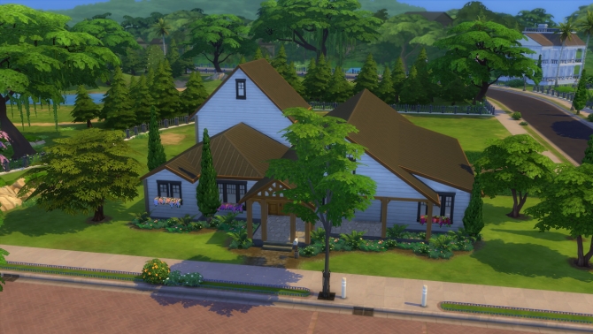 Large Rustic Family Home NO CC by zhepomme at Mod The Sims » Sims 4 Updates