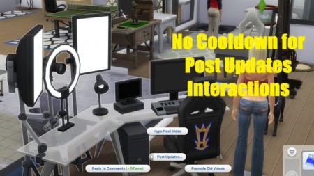 No Cooldown for Post Updates Interactions by EynSims at Mod The Sims