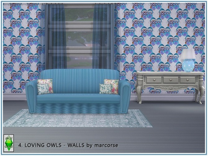 Sims 4 Loving Owls Walls by marcorse at TSR
