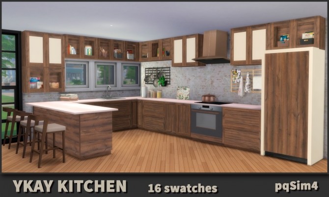 Sims 4 Ykat Kitchen at pqSims4