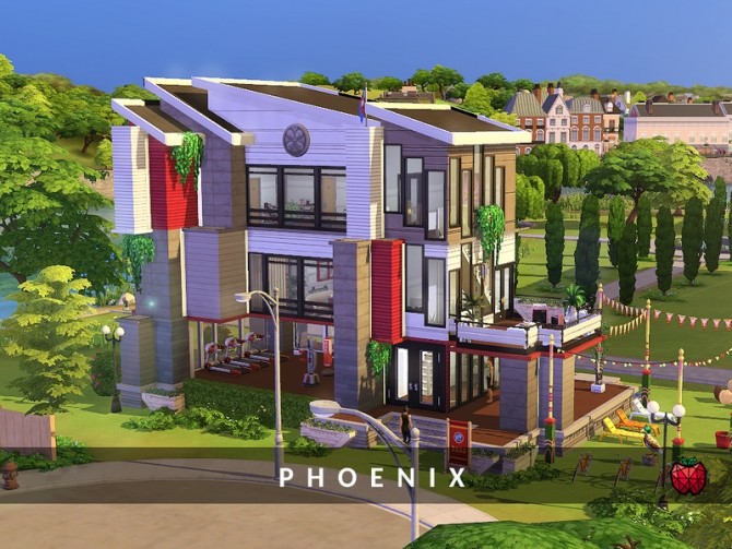 Sims 4 Phoenix dormitory no cc by melapples at TSR
