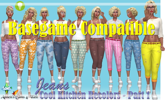 Sims 4 Cool Kitchen Recolors Part 1 Jeans at Annett’s Sims 4 Welt