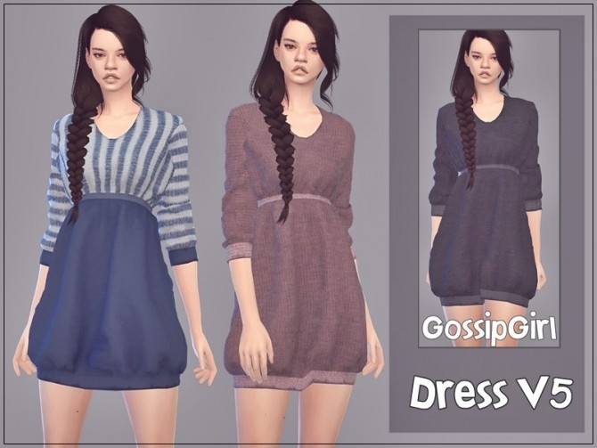 Sims 4 Dress V5 by GossipGirl S4 at TSR