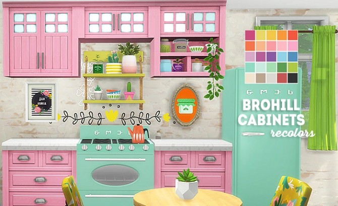 Sims 4 Brohill cabinets recolors at Lina Cherie