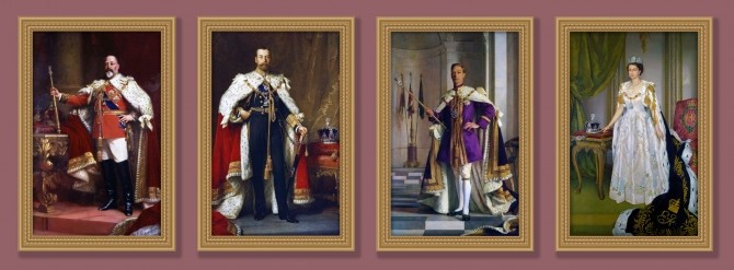 Sims 4 Englands Royal Robes paintings by DAJSims at Mod The Sims