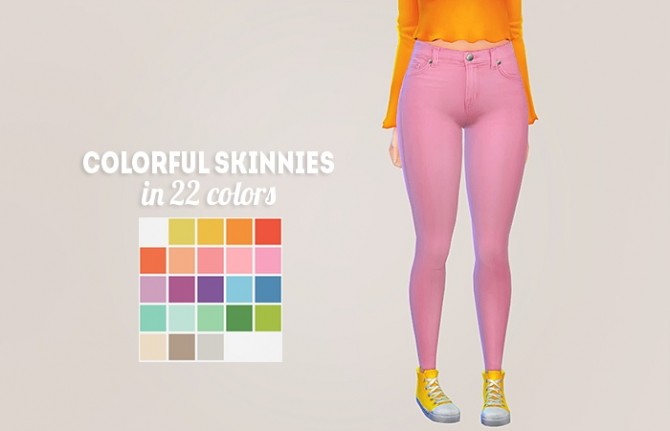 Sims 4 Colorful skinnies at Lina Cherie