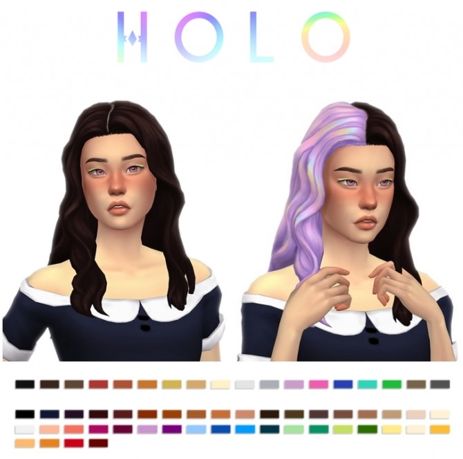 Sims 4 Holo hair at Simandy
