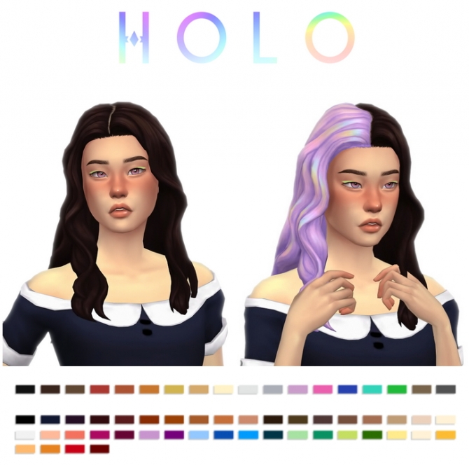 Holo hair at Simandy » Sims 4 Updates