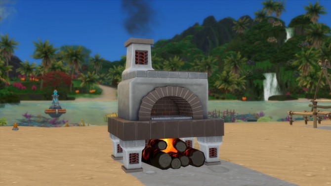 Sims 4 Flaming Log Firecamp & Flaming Log Candel by Serinion at Mod The Sims