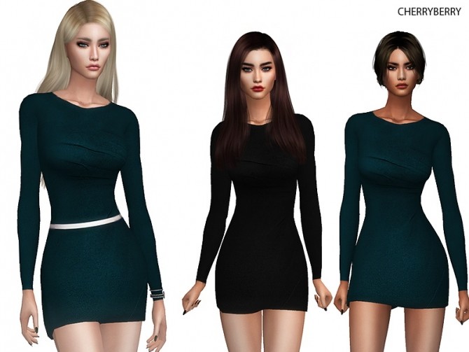 Sims 4 Elegant Mini Dress at Cherryberry