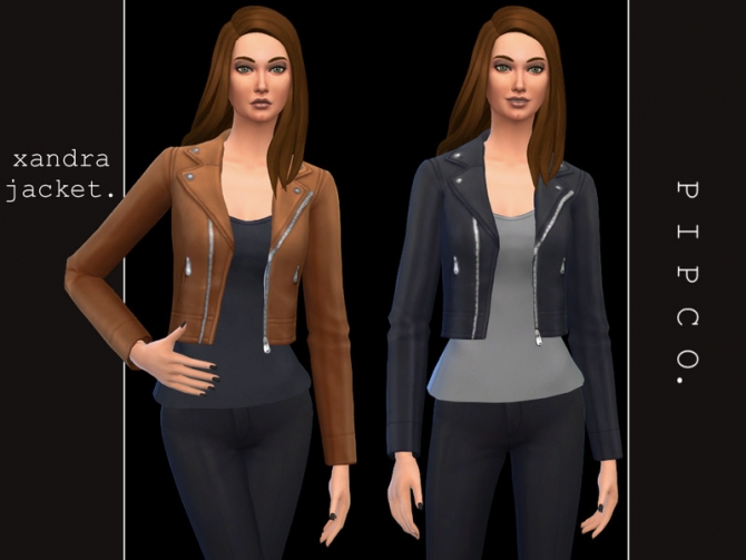 Xandra jacket by Pipco at TSR » Sims 4 Updates