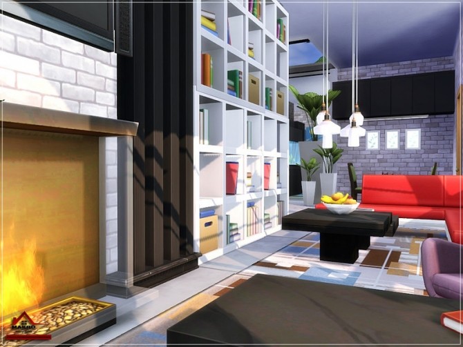 Sims 4 Makro modern house by marychabb at TSR