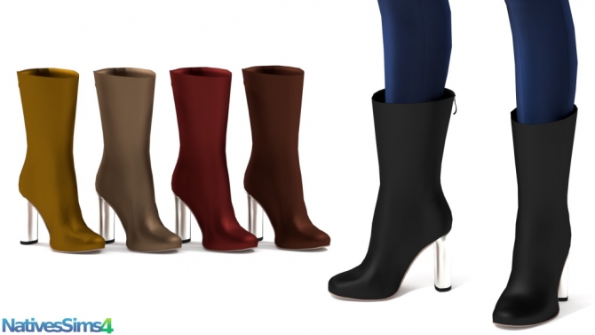 AMQ Leather Boots at Natives Sims 4 » Sims 4 Updates