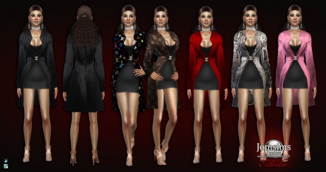 Sims 4 Esleslie outfit dress at Jomsims Creations