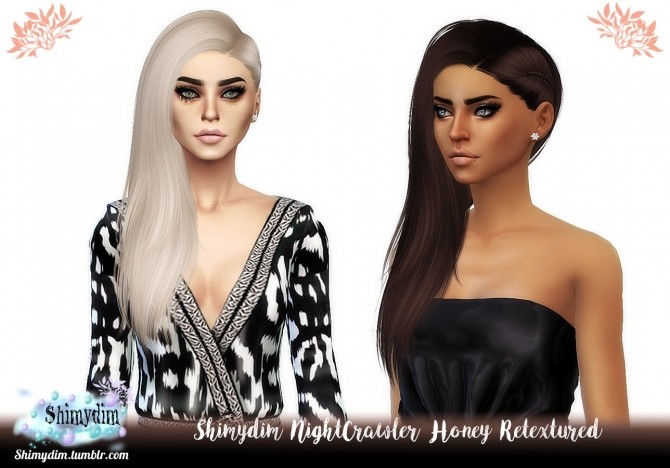 Sims 4 NightCrawler Honey Hair Retexture Naturals + Unnaturals at Shimydim Sims