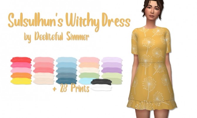 Sims 4 Sulsulhun witchy dress at Deeliteful Simmer