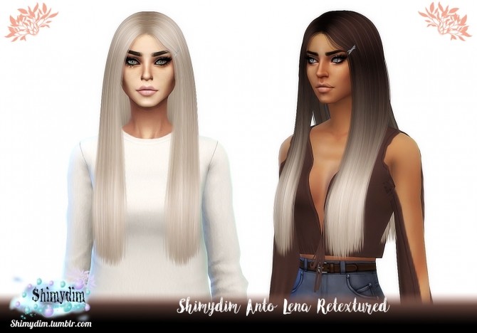 Sims 4 Anto Lena Hair Retexture + Ombre + Child Naturals + Unnaturals at Shimydim Sims