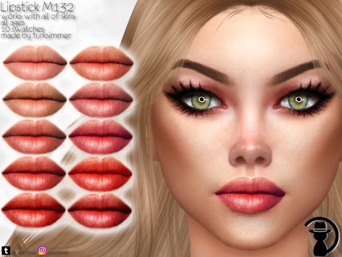 Sims 4 Lipstick M132 by turksimmer at TSR