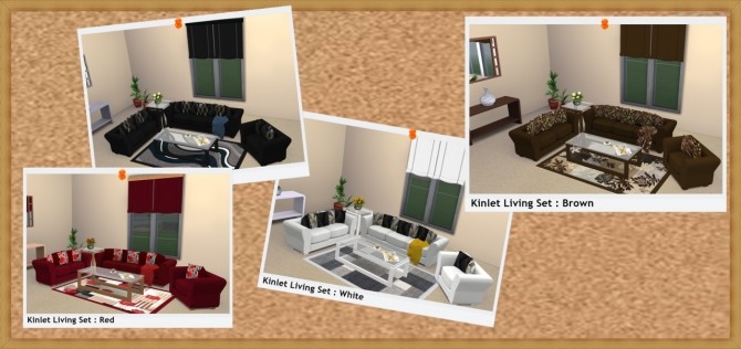 Sims 4 KINLET LIVING SET & SOFT FURNISHINGS at Sims4Sue