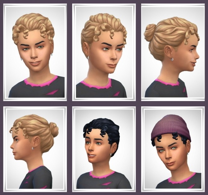 Kids Curly Bun Hair At Birksches Sims Blog Sims 4 Updates