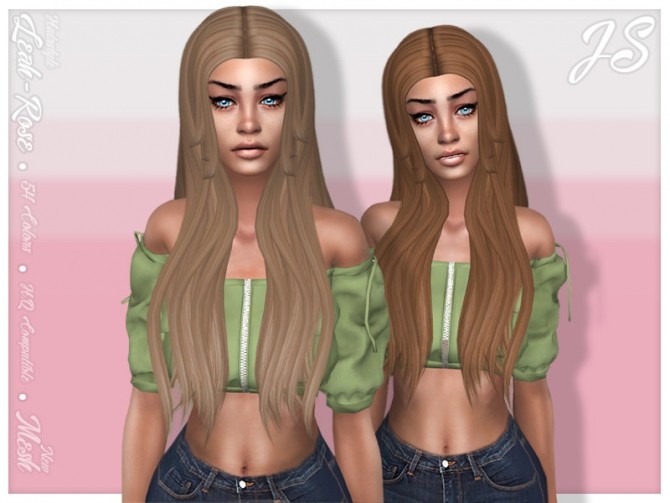 Sims 4 Leah Rose Hairstyle by JavaSims at TSR