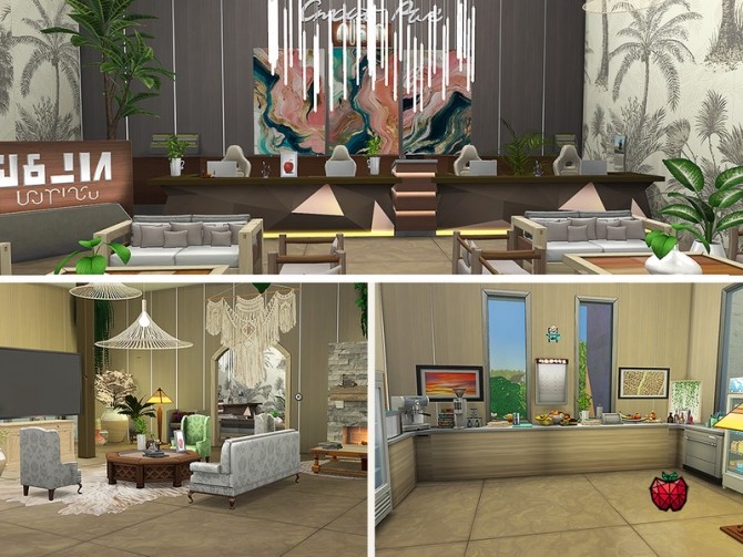 Sims 4 Amity spa hotel by melapples at TSR