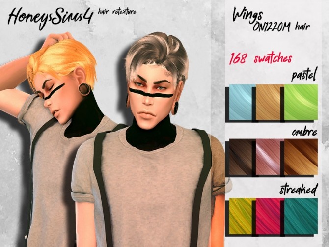 Sims 4 Male hair retexture Wings ON1220M by HoneysSims4 at TSR