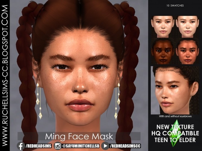 Sims 4 Ming Face Mask (P) at Ruchell Sims