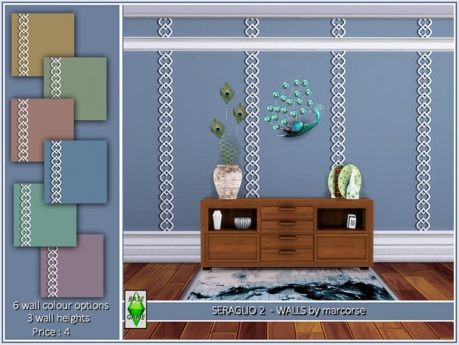 Sims 4 Seraglio 2 Walls by marcorse at TSR